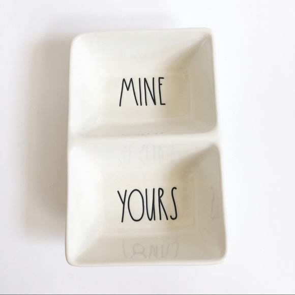 Rae Dunn Mine Yours Ceramic Candy Dish - Picture 2 of 4